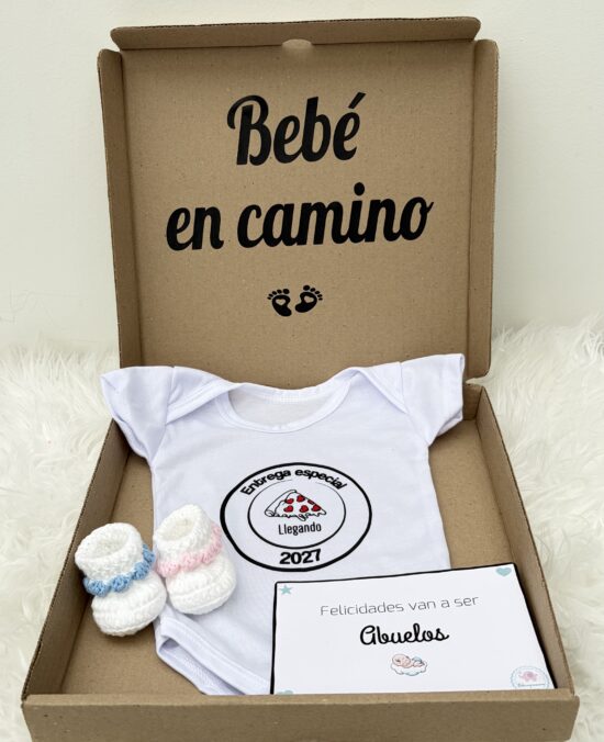 Caja Anuncio Embarazo Pizza